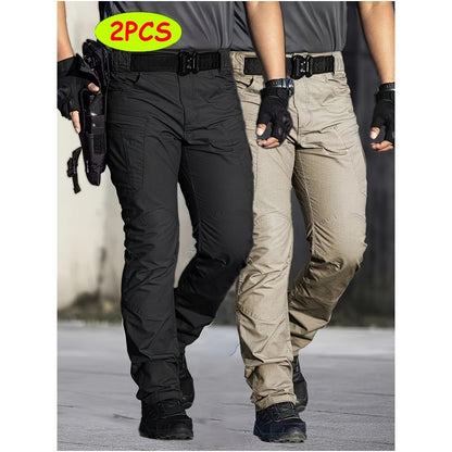 Summer Mens American-style Personalized Solid-color Hip-hop Utility Pants