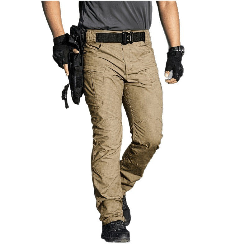Summer Mens American-style Personalized Solid-color Hip-hop Utility Pants