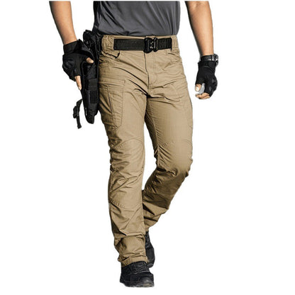 Summer Mens American-style Personalized Solid-color Hip-hop Utility Pants